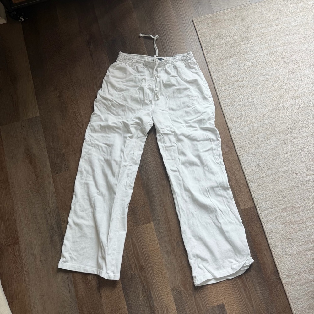 Brandy Melville White Drawstring Lounge Pants